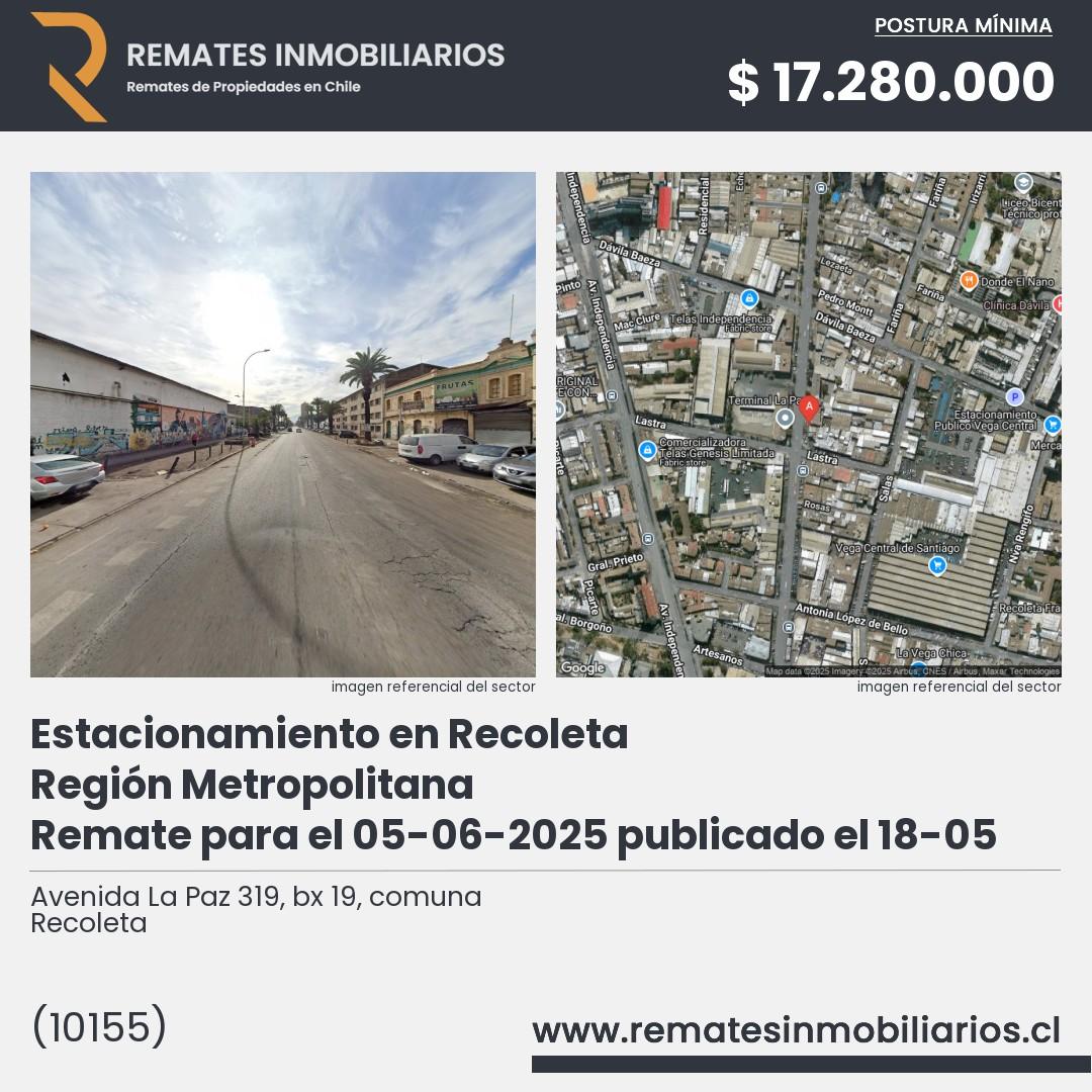Imagen ficha Avenida La Paz 319, bx 19, comuna Recoleta