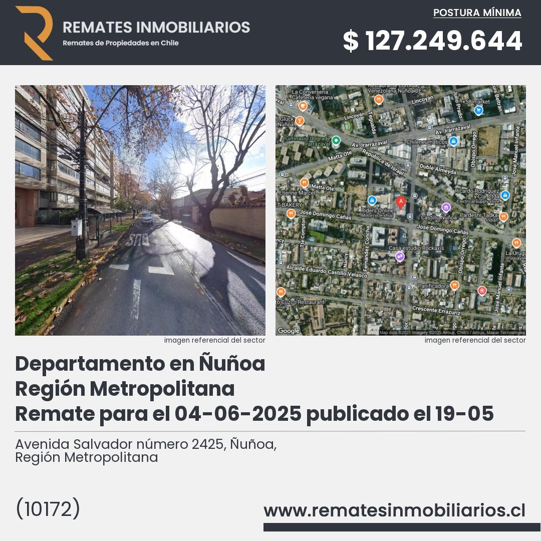 Imagen ficha Avenida Salvador número 2425, Ñuñoa, Región Metropolitana
