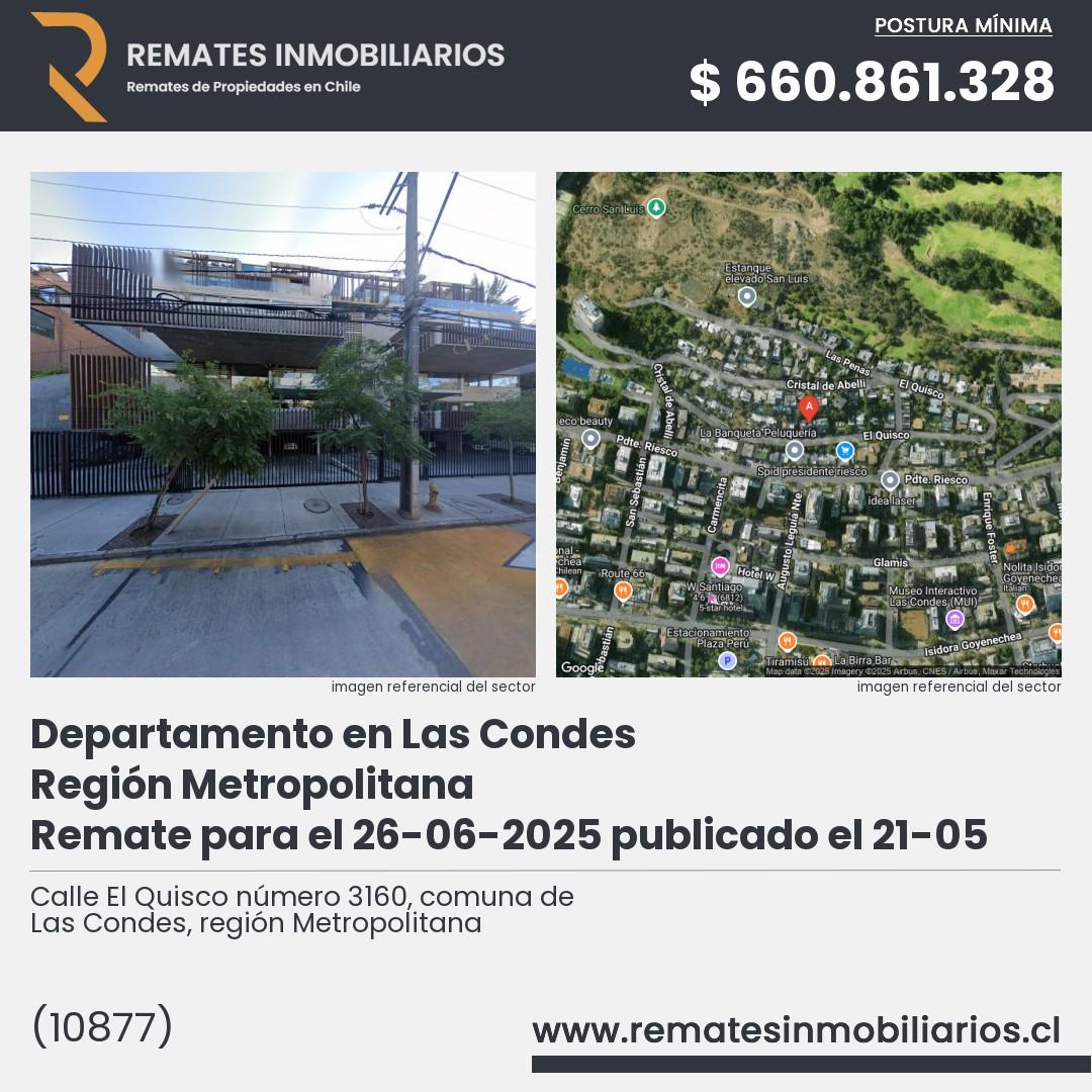 Imagen ficha Calle El Quisco número 3160, comuna de Las Condes, región Metropolitana