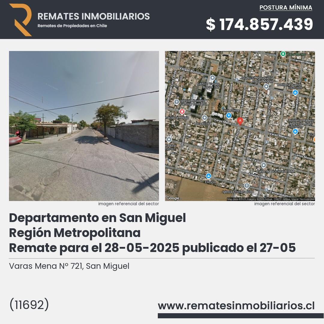Imagen ficha Varas Mena Nº 721, San Miguel