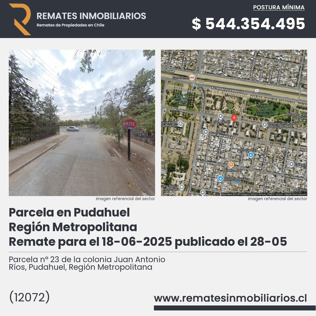 Imagen ficha Parcela n° 23 de la colonia Juan Antonio Ríos, Pudahuel, Región Metropolitana