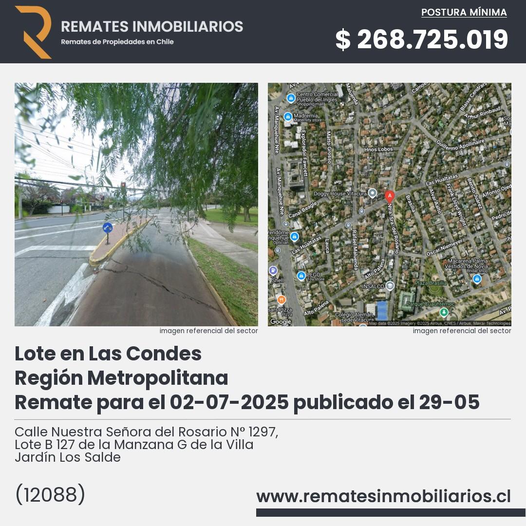 Imagen ficha Calle Nuestra Señora del Rosario N° 1297, Lote B 127 de la Manzana G de la Villa Jardín Los Salde