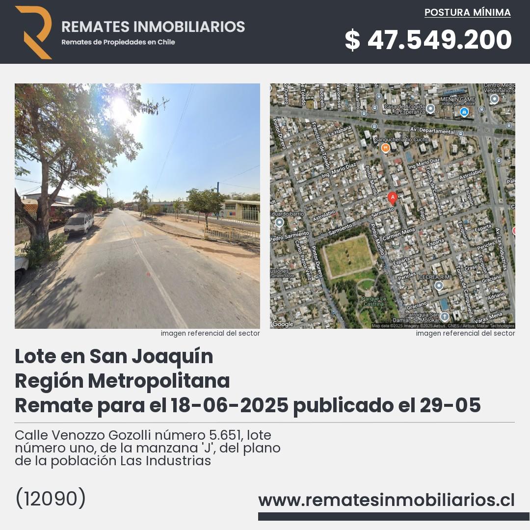 Imagen ficha Calle Venozzo Gozolli número 5.651, lote número uno, de la manzana 