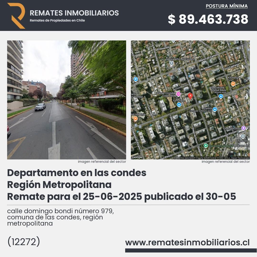 Imagen ficha calle domingo bondi número 979, comuna de las condes, región metropolitana