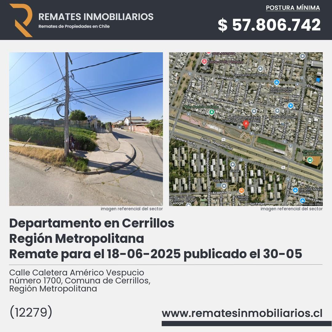 Imagen ficha Calle Caletera Américo Vespucio número 1700, Comuna de Cerrillos, Región Metropolitana