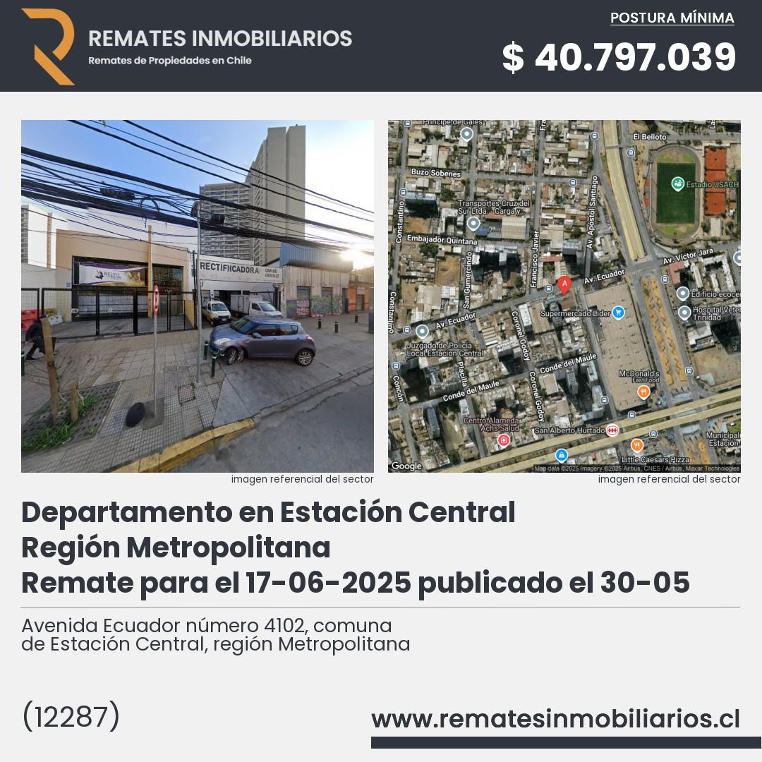 Imagen ficha Avenida Ecuador número 4102, comuna de Estación Central, región Metropolitana