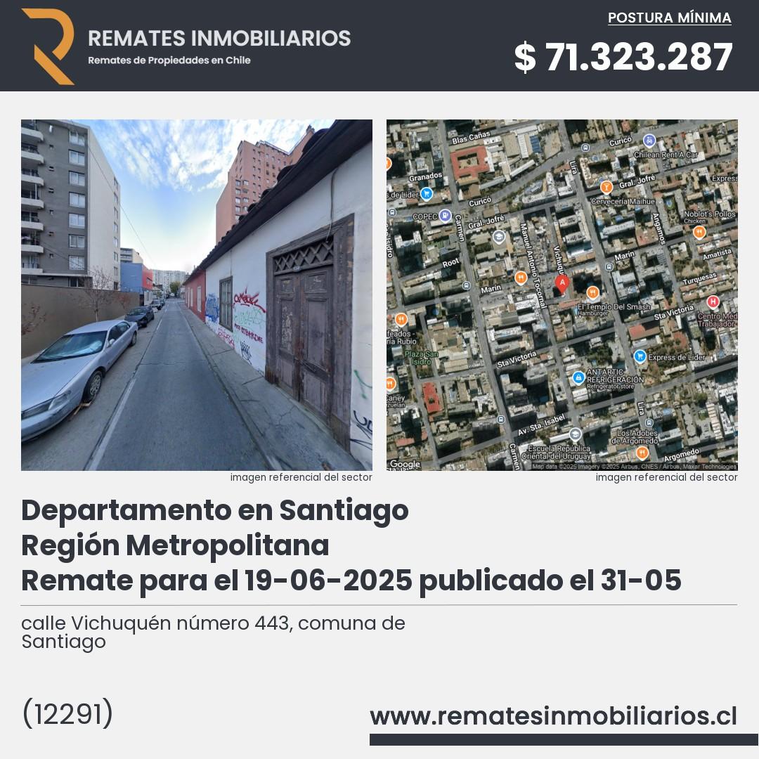 Imagen ficha calle Vichuquén número 443, comuna de Santiago