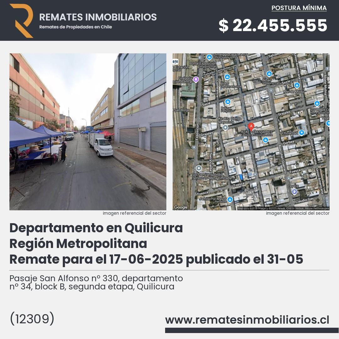 Imagen ficha Pasaje San Alfonso nº 330, departamento nº 34, block B, segunda etapa, Quilicura