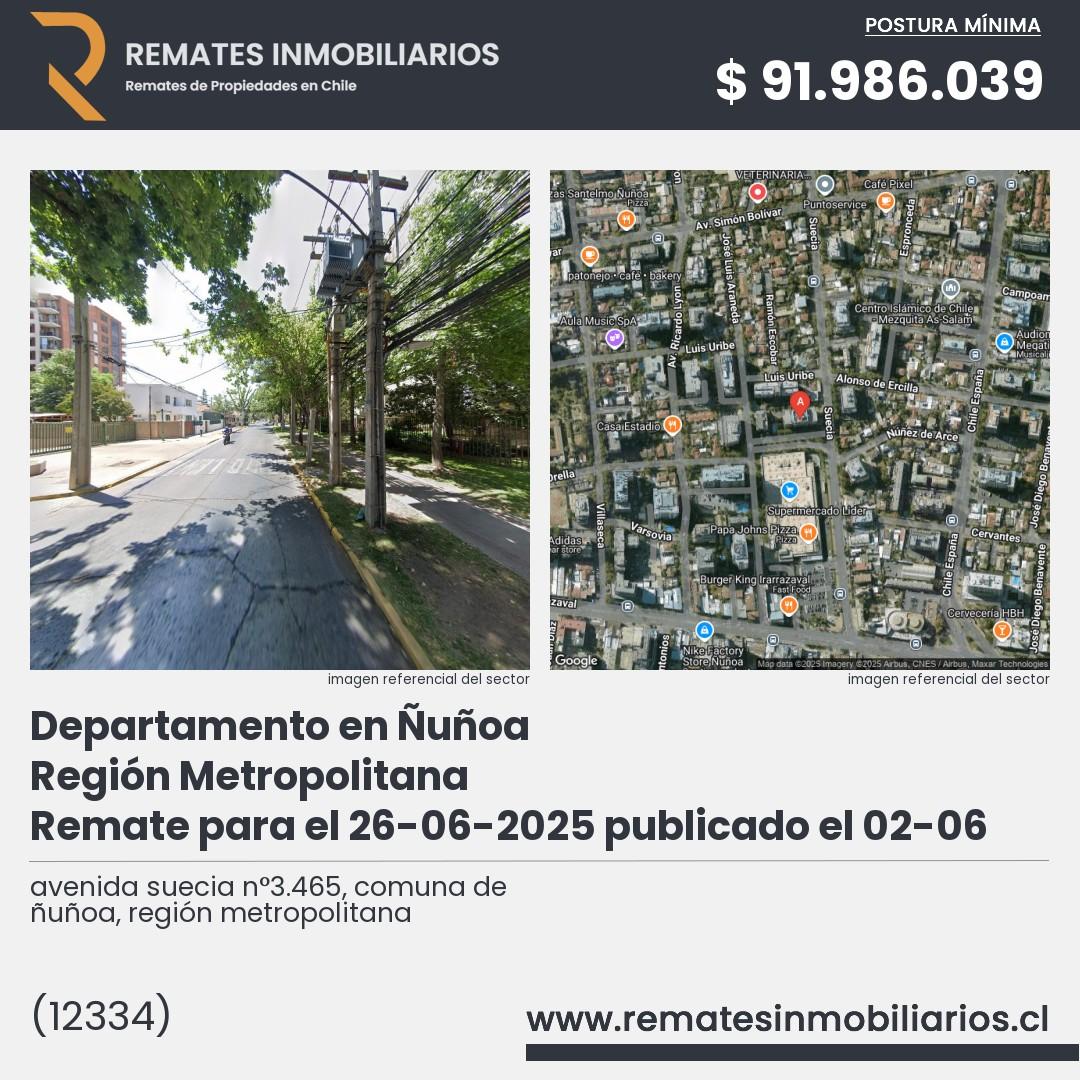 Imagen ficha avenida suecia n°3.465, comuna de ñuñoa, región metropolitana