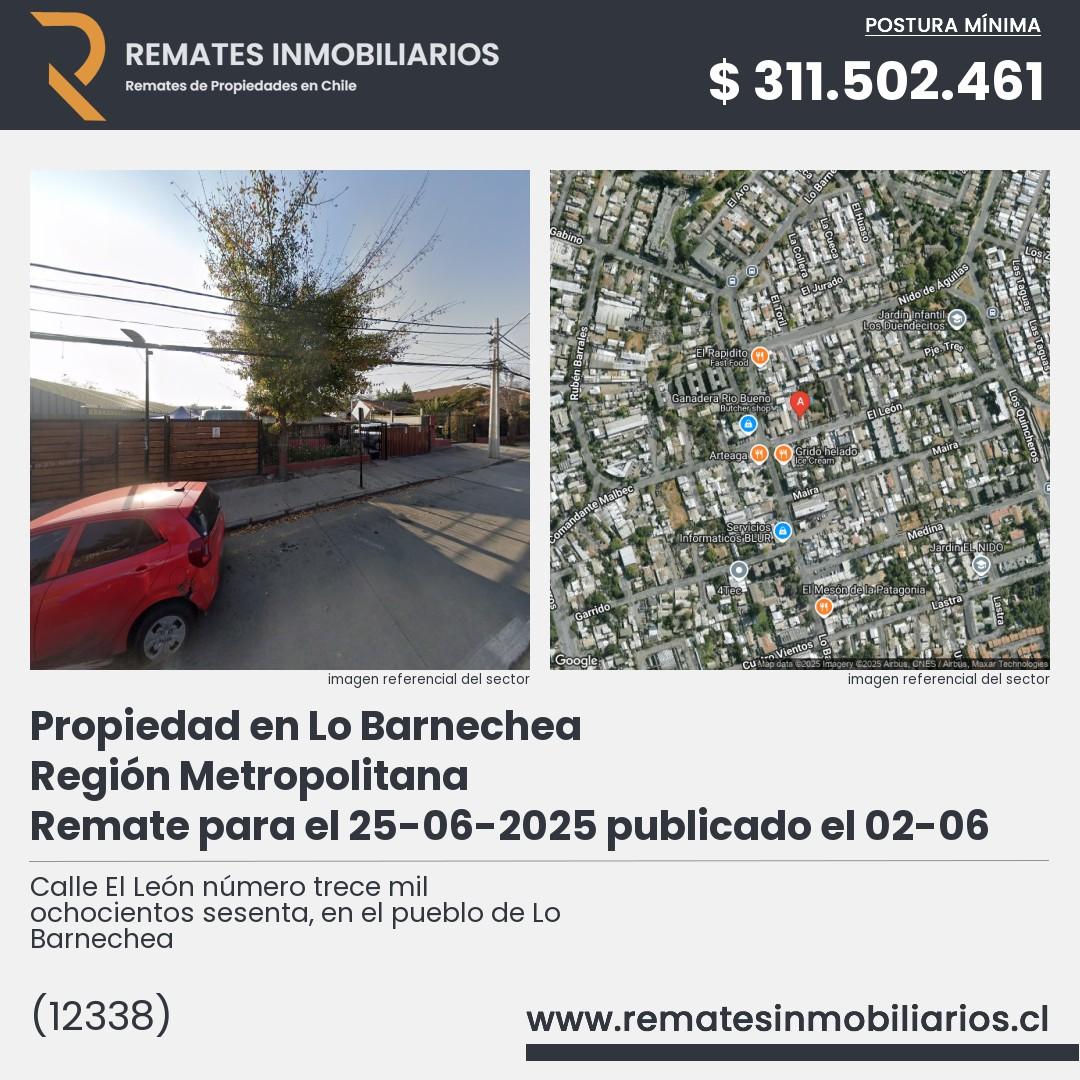 Imagen ficha Calle El León número trece mil ochocientos sesenta, en el pueblo de Lo Barnechea