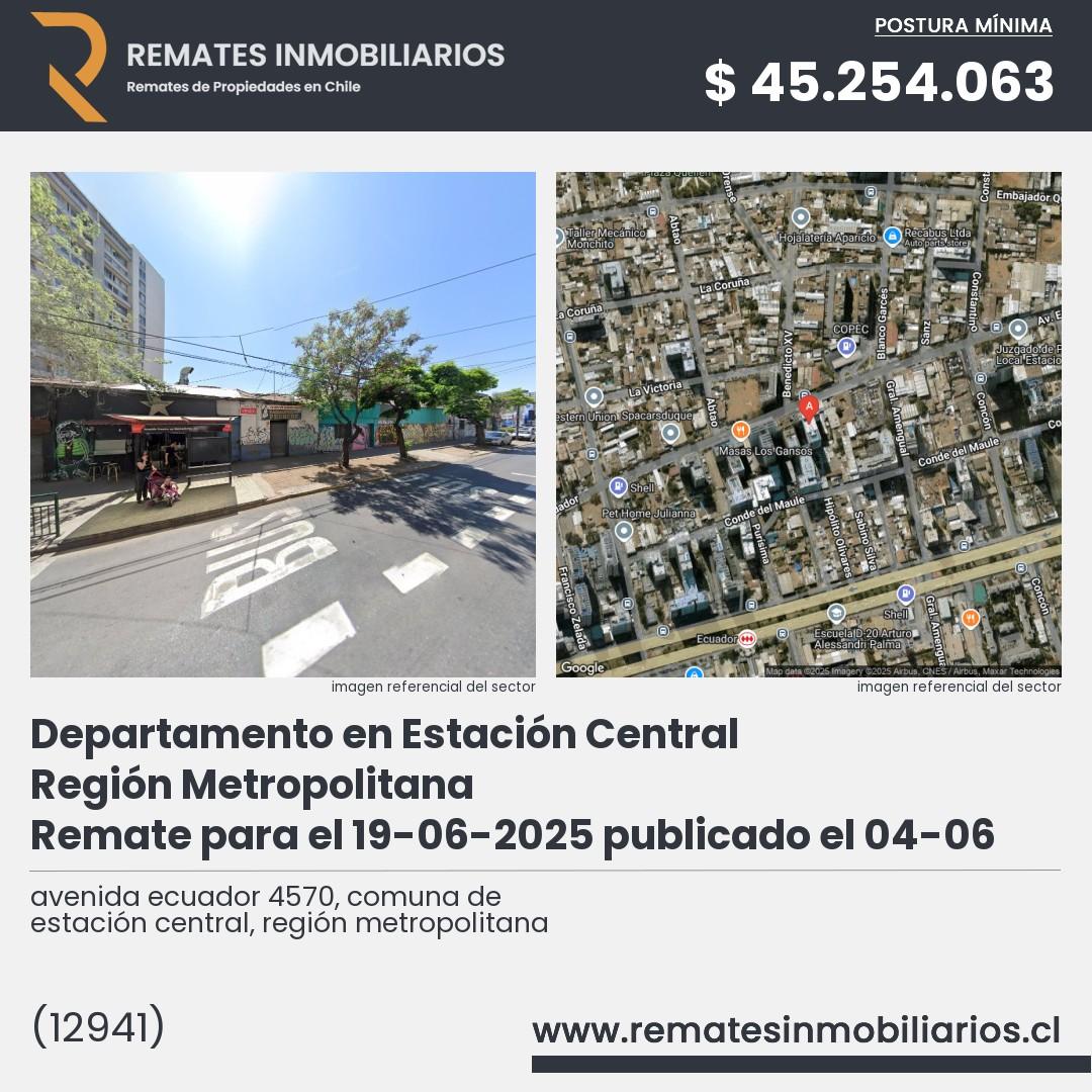 Imagen ficha avenida ecuador 4570, comuna de estación central, región metropolitana