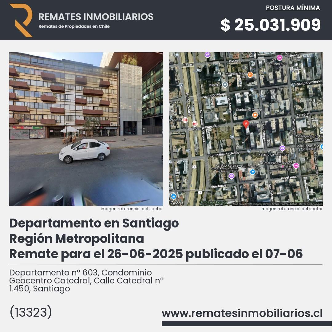 Imagen ficha Departamento n° 603, Condominio Geocentro Catedral, Calle Catedral n° 1.450, Santiago