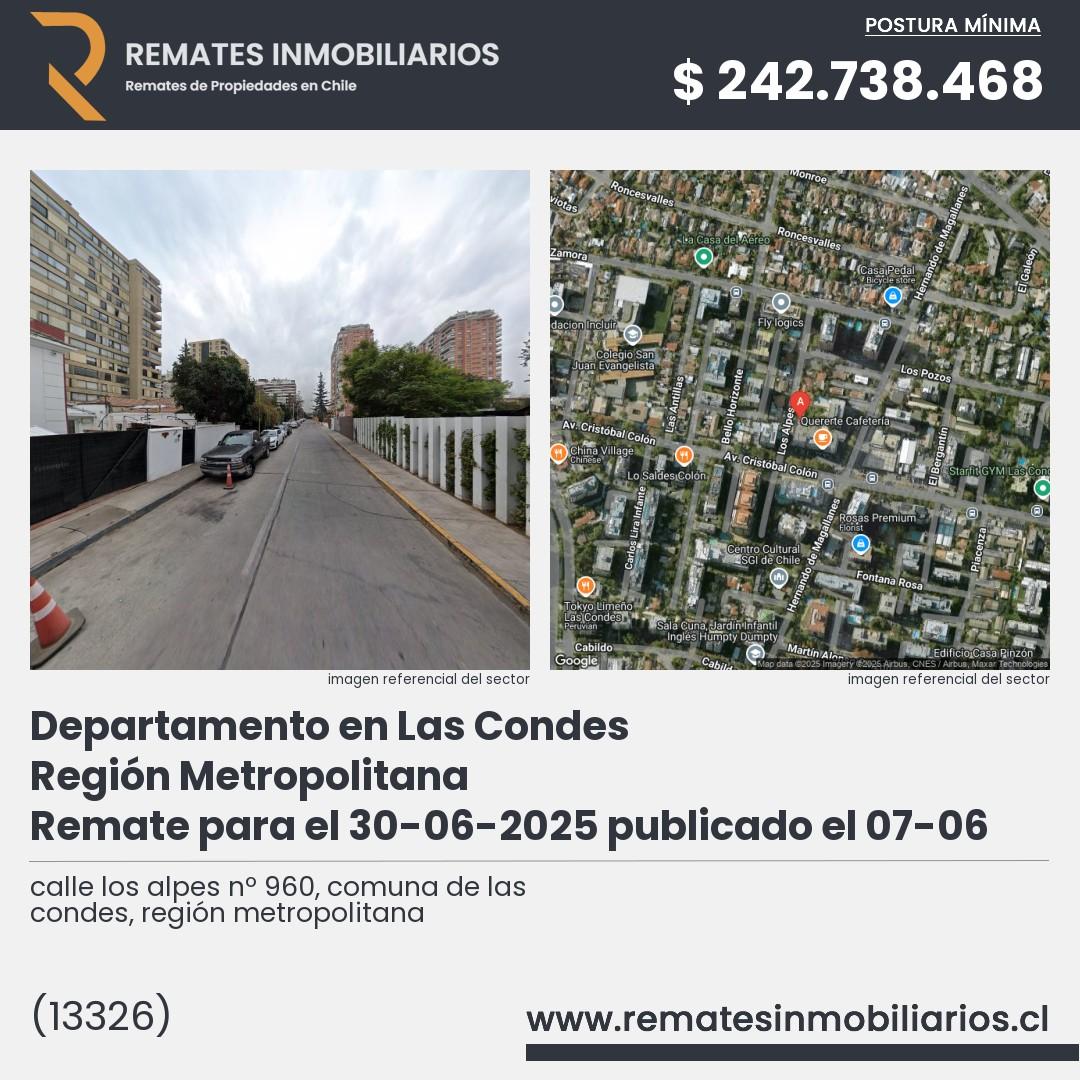 Imagen ficha calle los alpes nº 960, comuna de las condes, región metropolitana