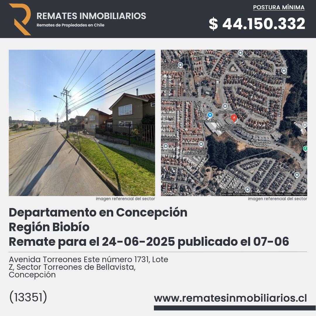 Imagen ficha Avenida Torreones Este número 1731, Lote Z, Sector Torreones de Bellavista, Concepción
