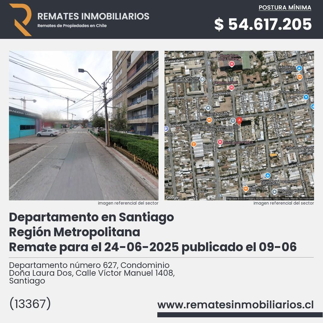 Imagen ficha Departamento número 627, Condominio Doña Laura Dos, Calle Víctor Manuel 1408, Santiago
