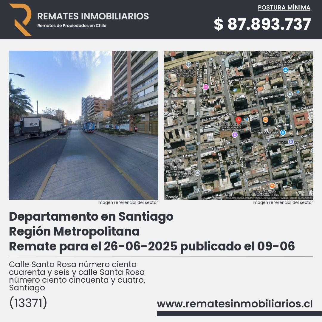 Imagen ficha Calle Santa Rosa número ciento cuarenta y seis y calle Santa Rosa número ciento cincuenta y cuatro, Santiago