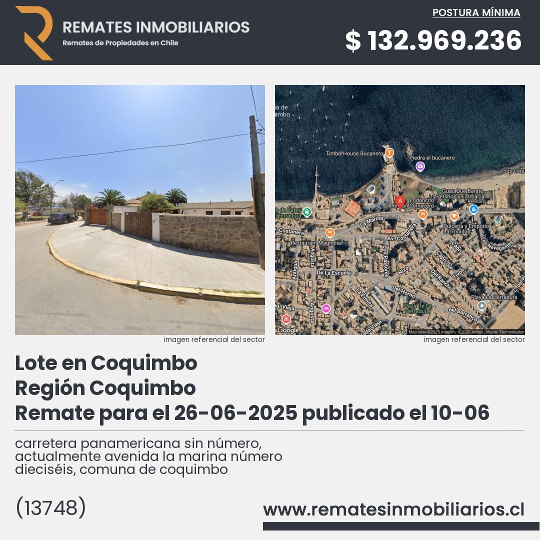 Imagen ficha carretera panamericana sin número, actualmente avenida la marina número dieciséis, comuna de coquimbo