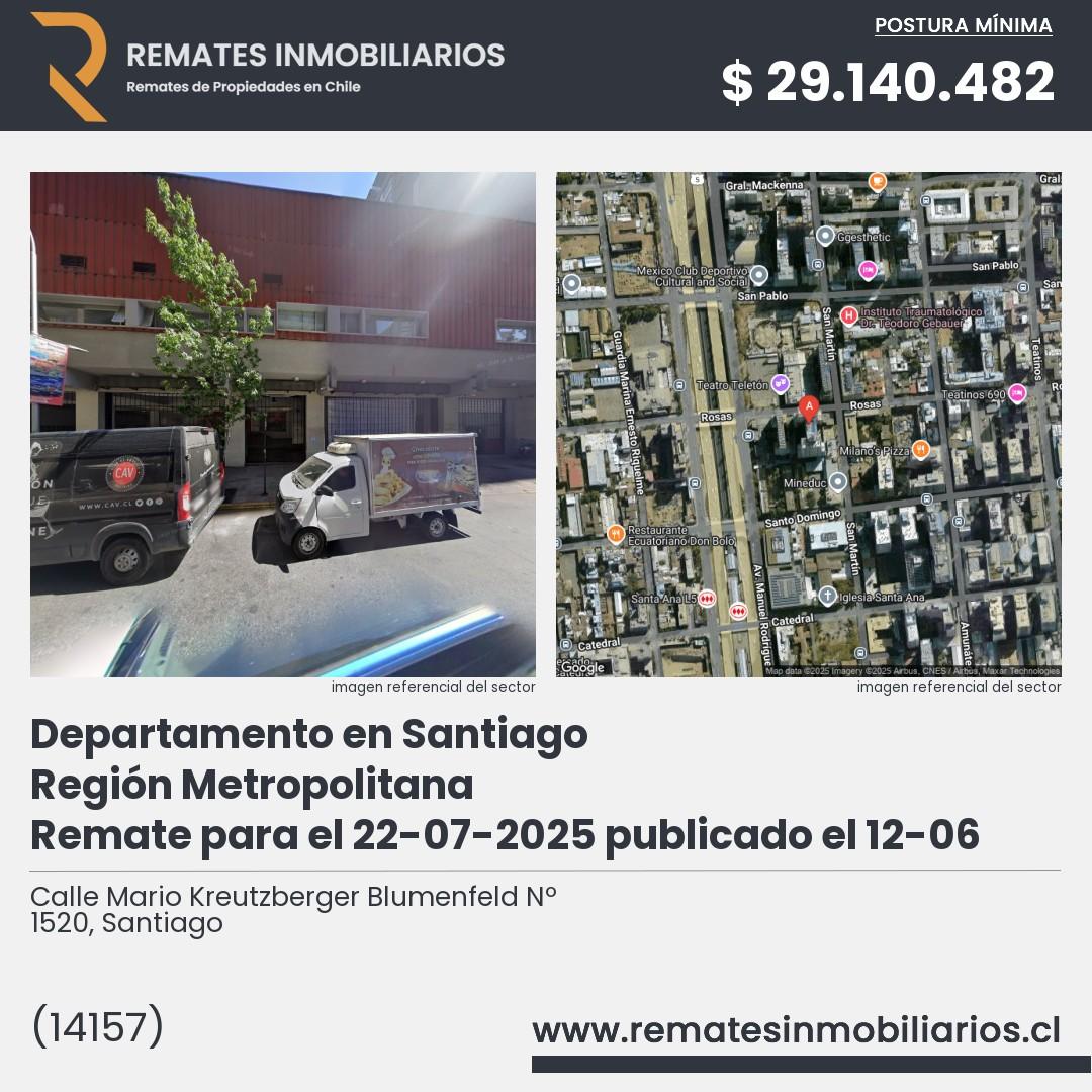 Imagen ficha Calle Mario Kreutzberger Blumenfeld Nº 1520, Santiago