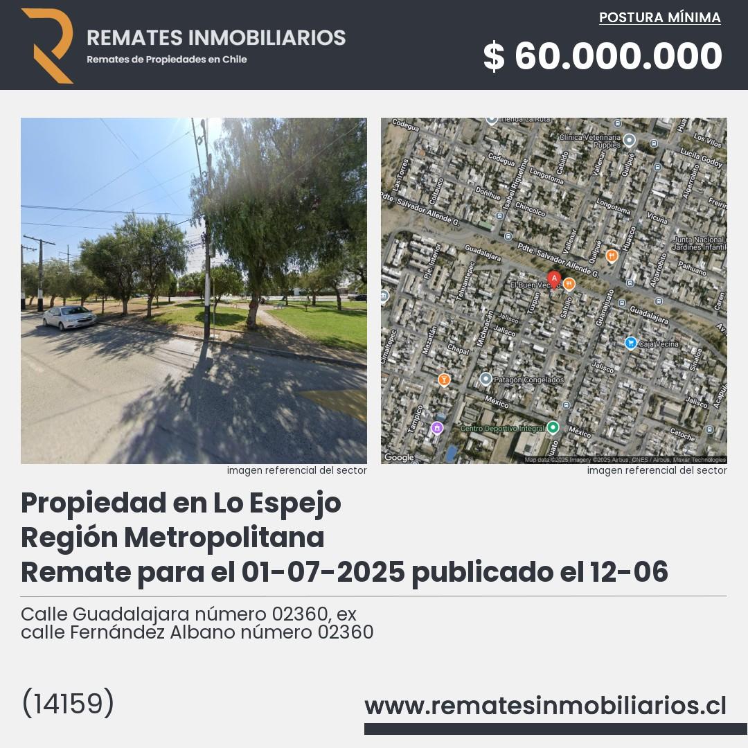 Imagen ficha Calle Guadalajara número 02360, ex calle Fernández Albano número 02360