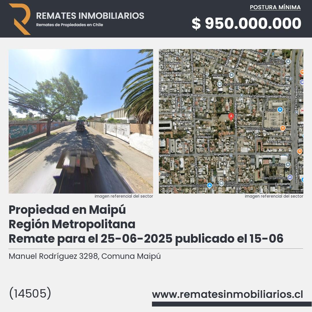 Imagen ficha Manuel Rodríguez 3298, Comuna Maipú