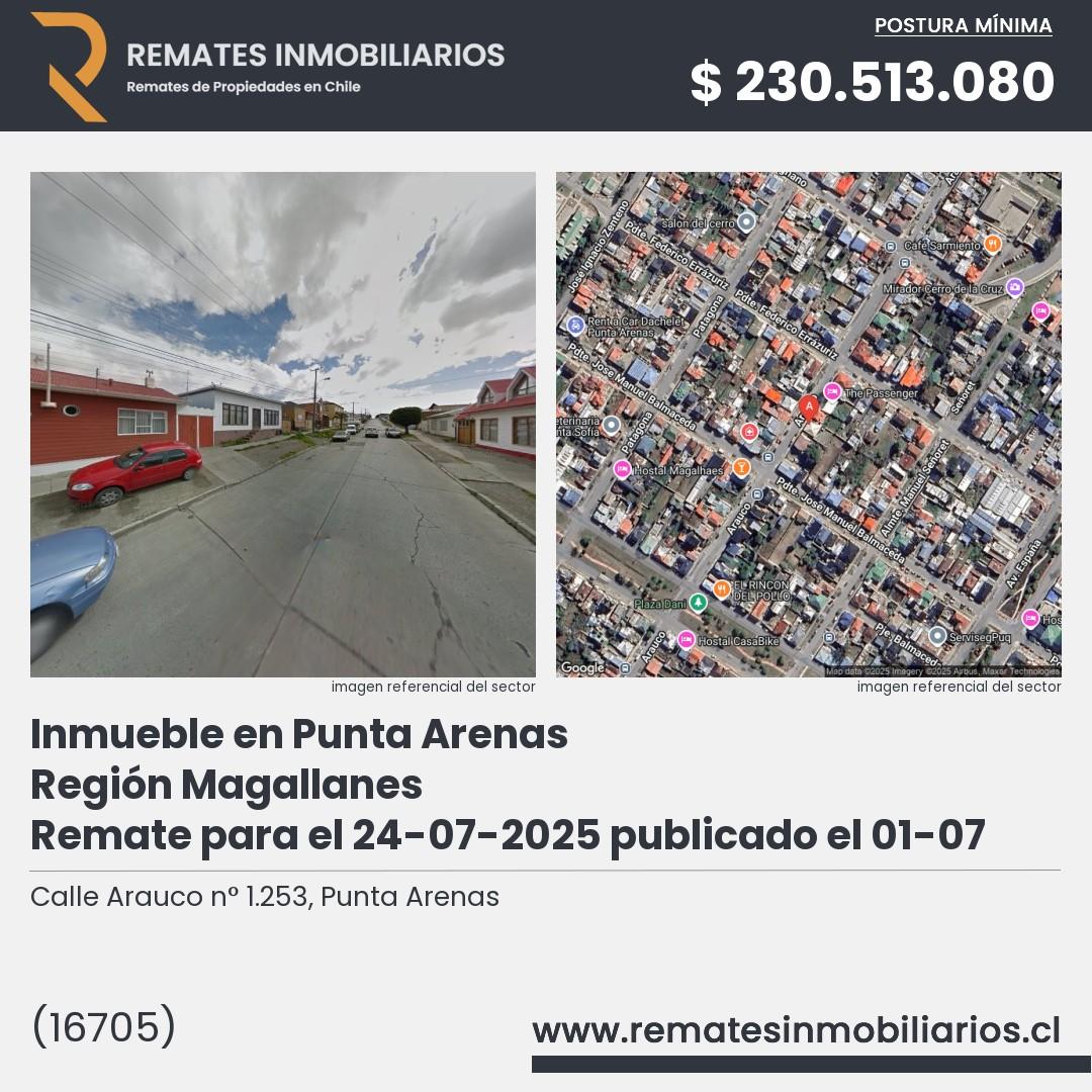 Imagen ficha Calle Arauco n° 1.253, Punta Arenas