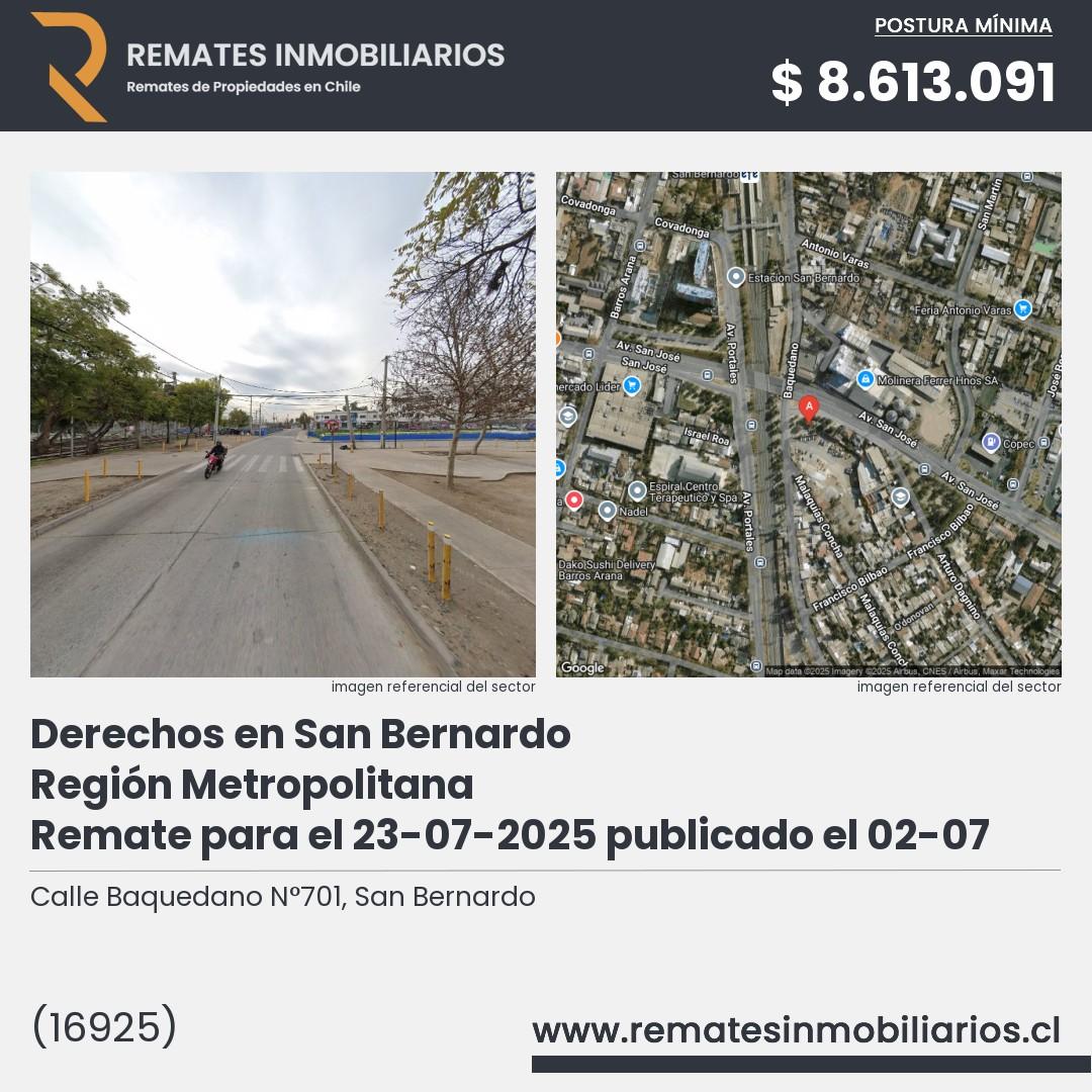 Imagen ficha Calle Baquedano N°701, San Bernardo