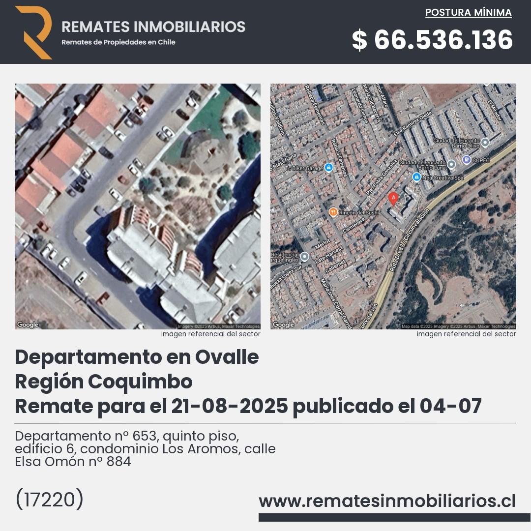 Imagen ficha Departamento nº 653, quinto piso, edificio 6, condominio Los Aromos, calle Elsa Omón nº 884