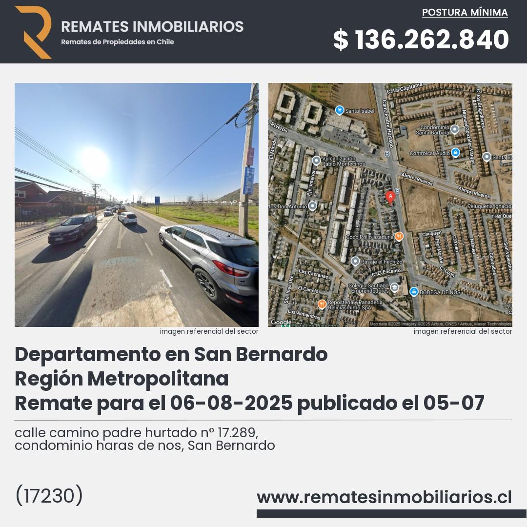 Imagen ficha calle camino padre hurtado n° 17.289, condominio haras de nos, San Bernardo