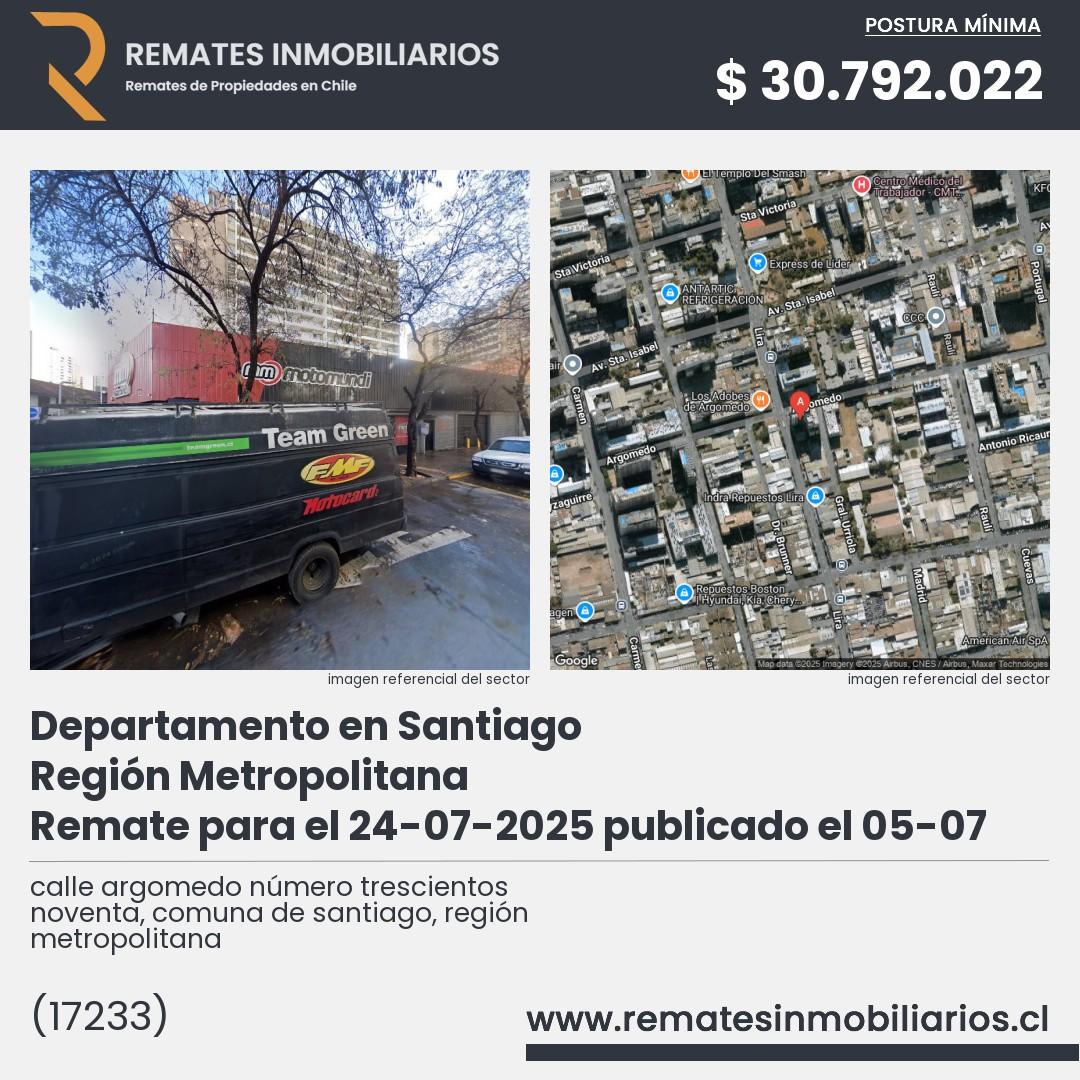 Imagen ficha calle argomedo número trescientos noventa, comuna de santiago, región metropolitana
