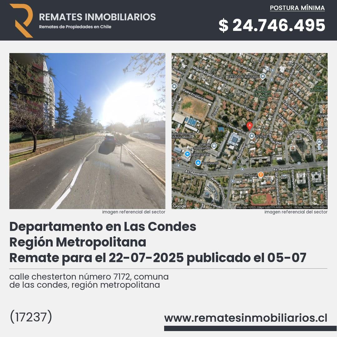 Imagen ficha calle chesterton número 7172, comuna de las condes, región metropolitana