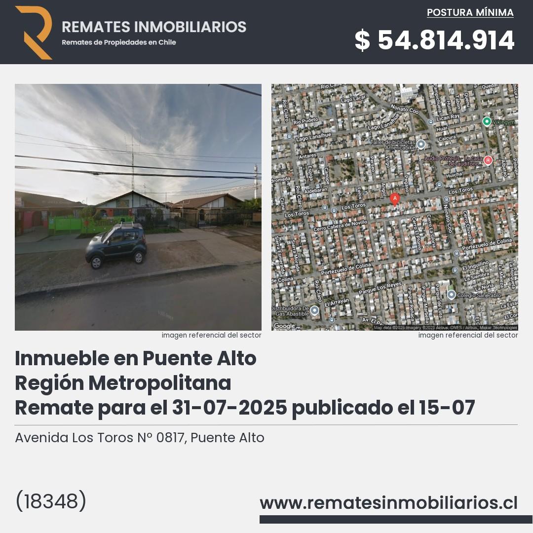 Imagen ficha Avenida Los Toros Nº 0817, Puente Alto