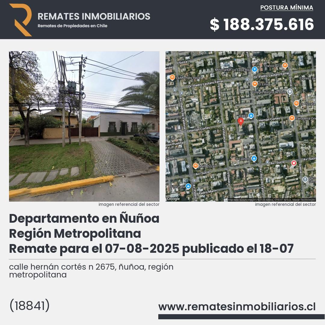 Imagen ficha calle hernán cortés n 2675, ñuñoa, región metropolitana