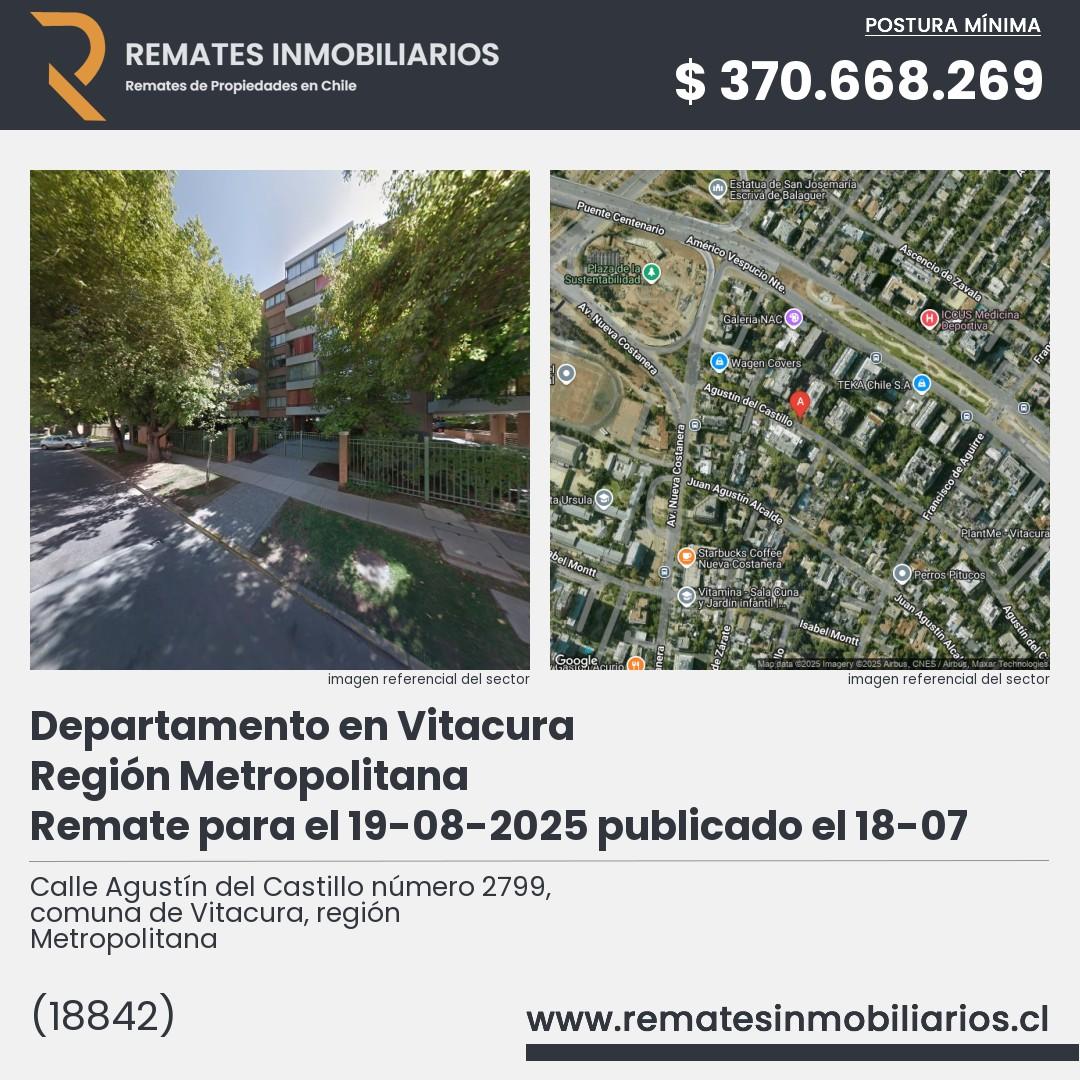 Imagen ficha Calle Agustín del Castillo número 2799, comuna de Vitacura, región Metropolitana