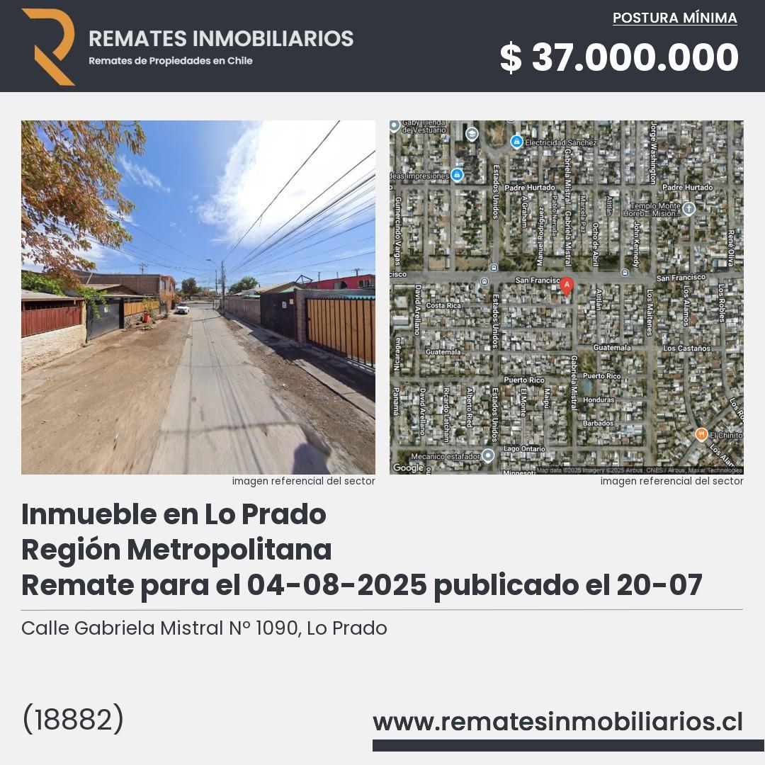 Imagen ficha Calle Gabriela Mistral Nº 1090, Lo Prado