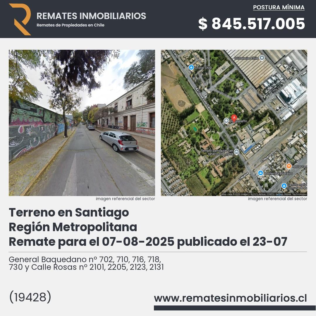 Imagen ficha General Baquedano nº 702, 710, 716, 718, 730 y Calle Rosas nº 2101, 2205, 2123, 2131