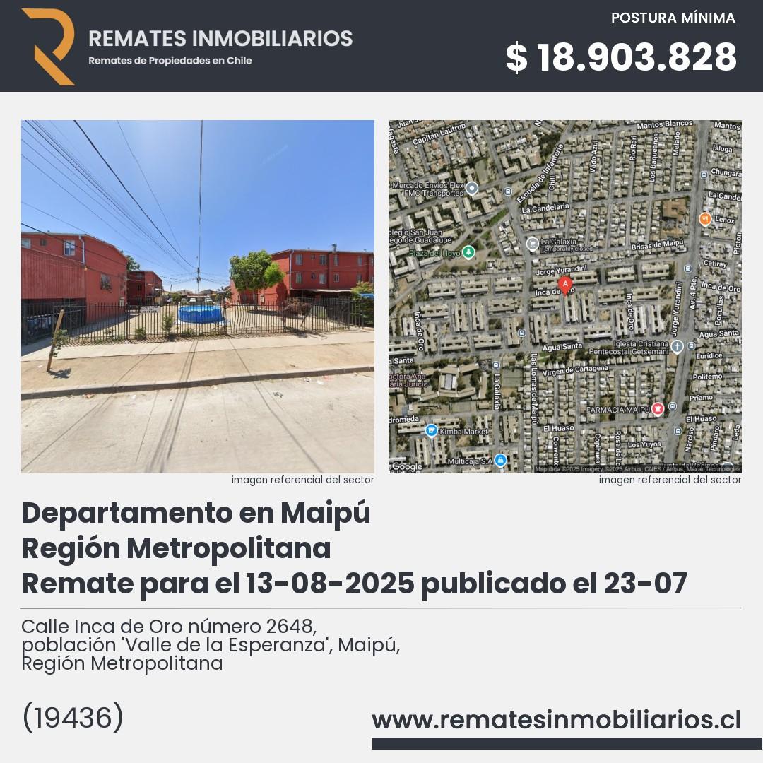 Imagen ficha Calle Inca de Oro número 2648, población 