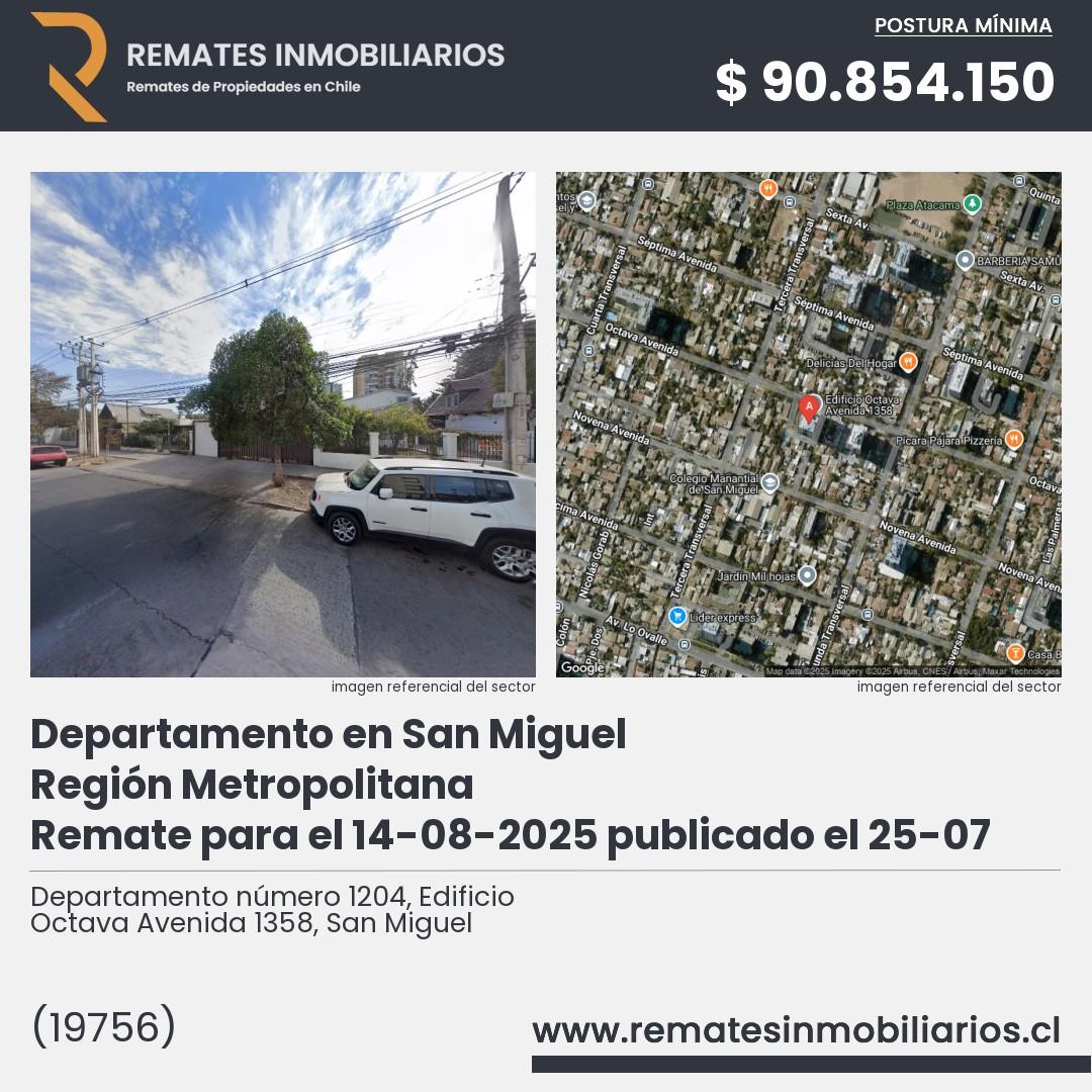 Imagen ficha Departamento número 1204, Edificio Octava Avenida 1358, San Miguel
