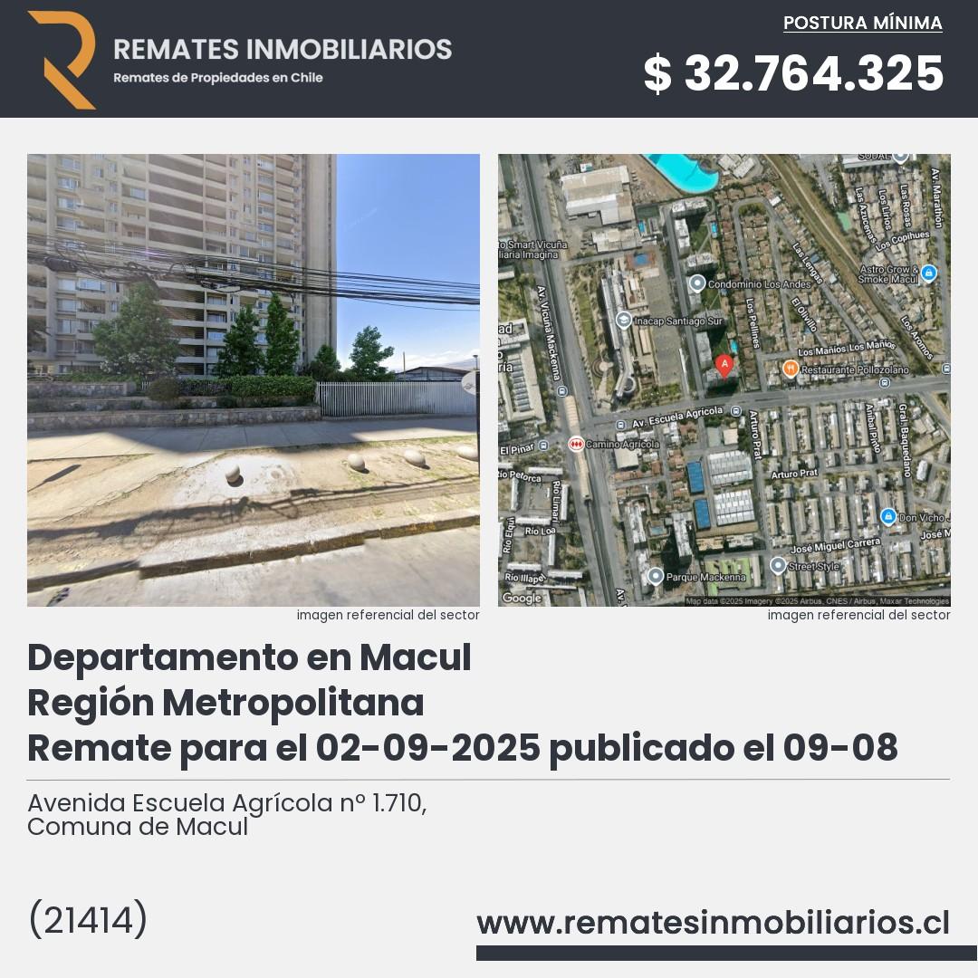 Imagen ficha Avenida Escuela Agrícola nº 1.710, Comuna de Macul