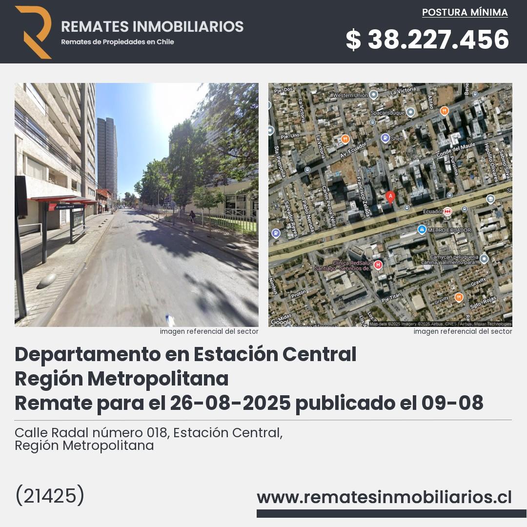 Imagen ficha Calle Radal número 018, Estación Central, Región Metropolitana