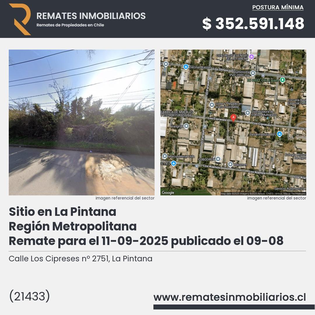 Imagen ficha Calle Los Cipreses nº 2751, La Pintana