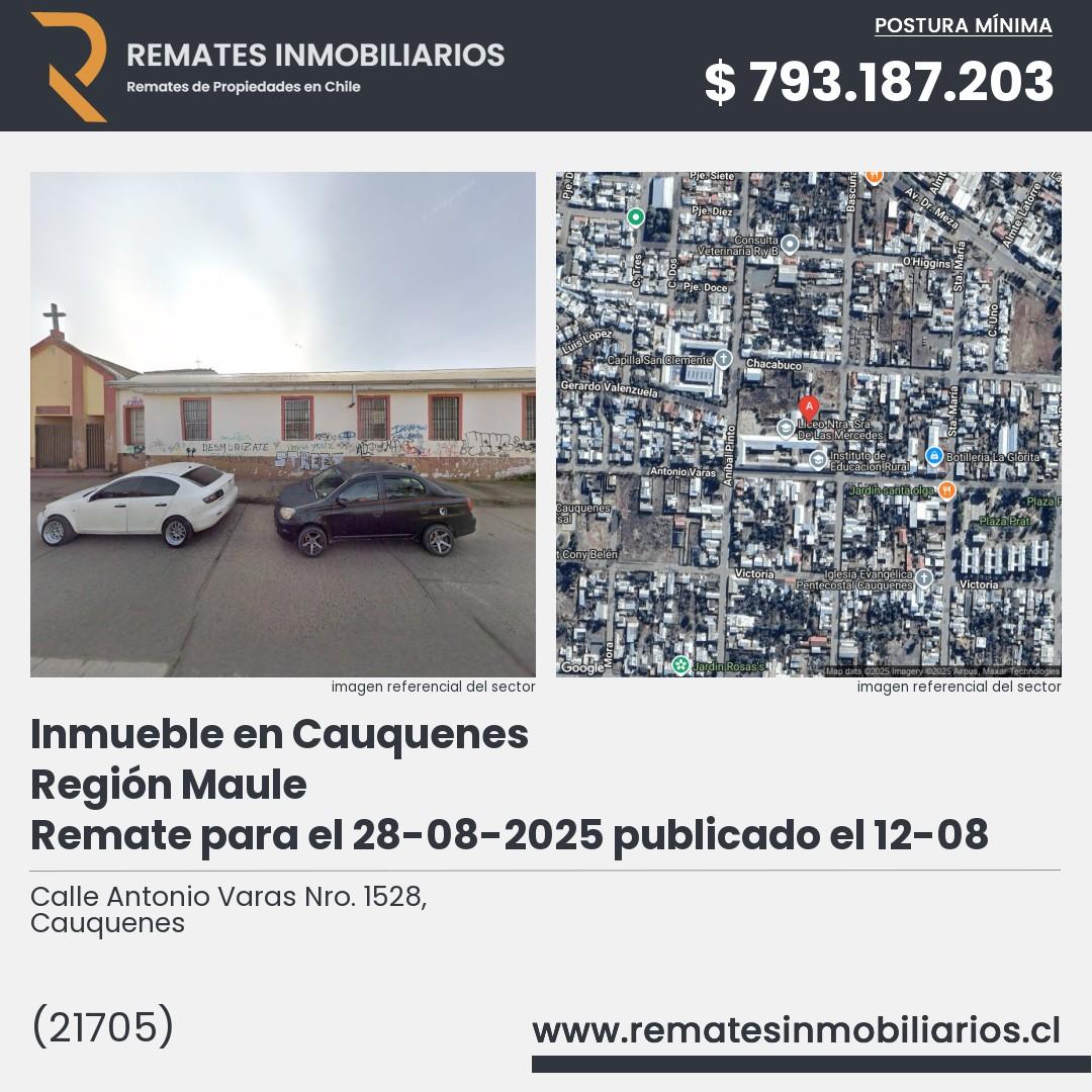 Imagen ficha Calle Antonio Varas Nro. 1528, Cauquenes