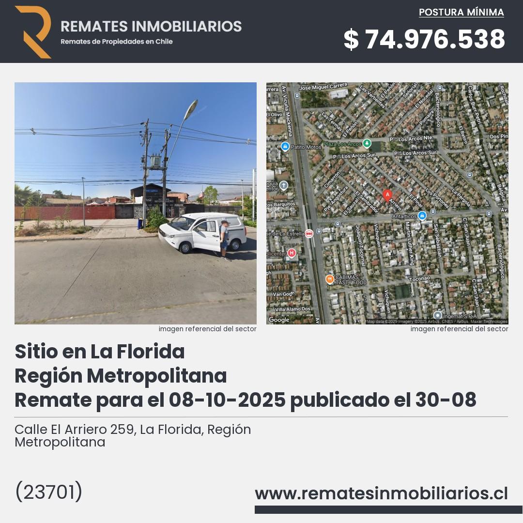 Imagen ficha Calle El Arriero 259, La Florida, Región Metropolitana