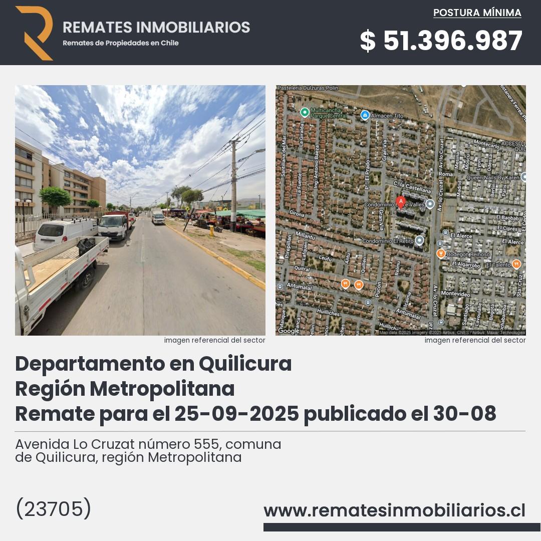 Imagen ficha Avenida Lo Cruzat número 555, comuna de Quilicura, región Metropolitana