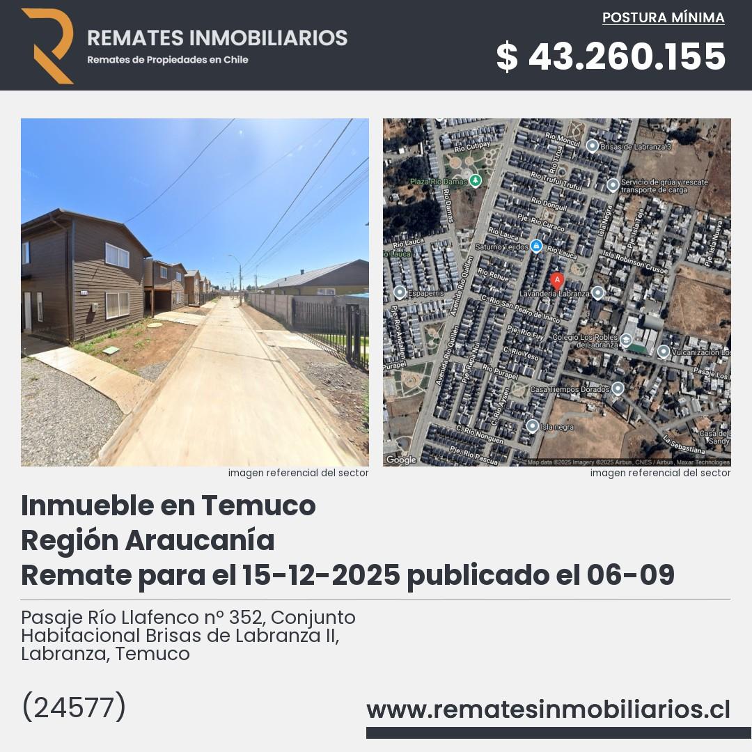 Imagen ficha Pasaje Río Llafenco nº 352, Conjunto Habitacional Brisas de Labranza II, Labranza, Temuco