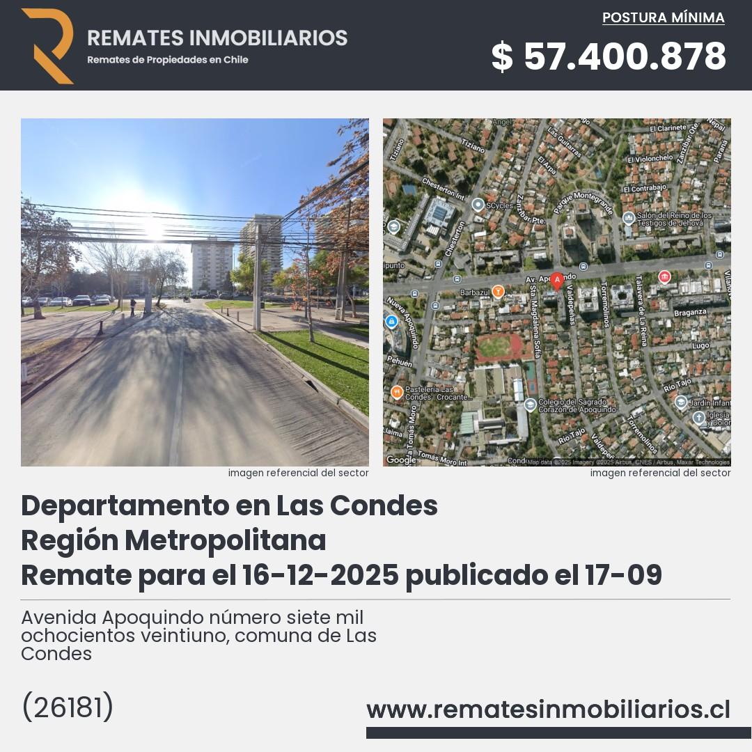 Imagen ficha Avenida Apoquindo número siete mil ochocientos veintiuno, comuna de Las Condes
