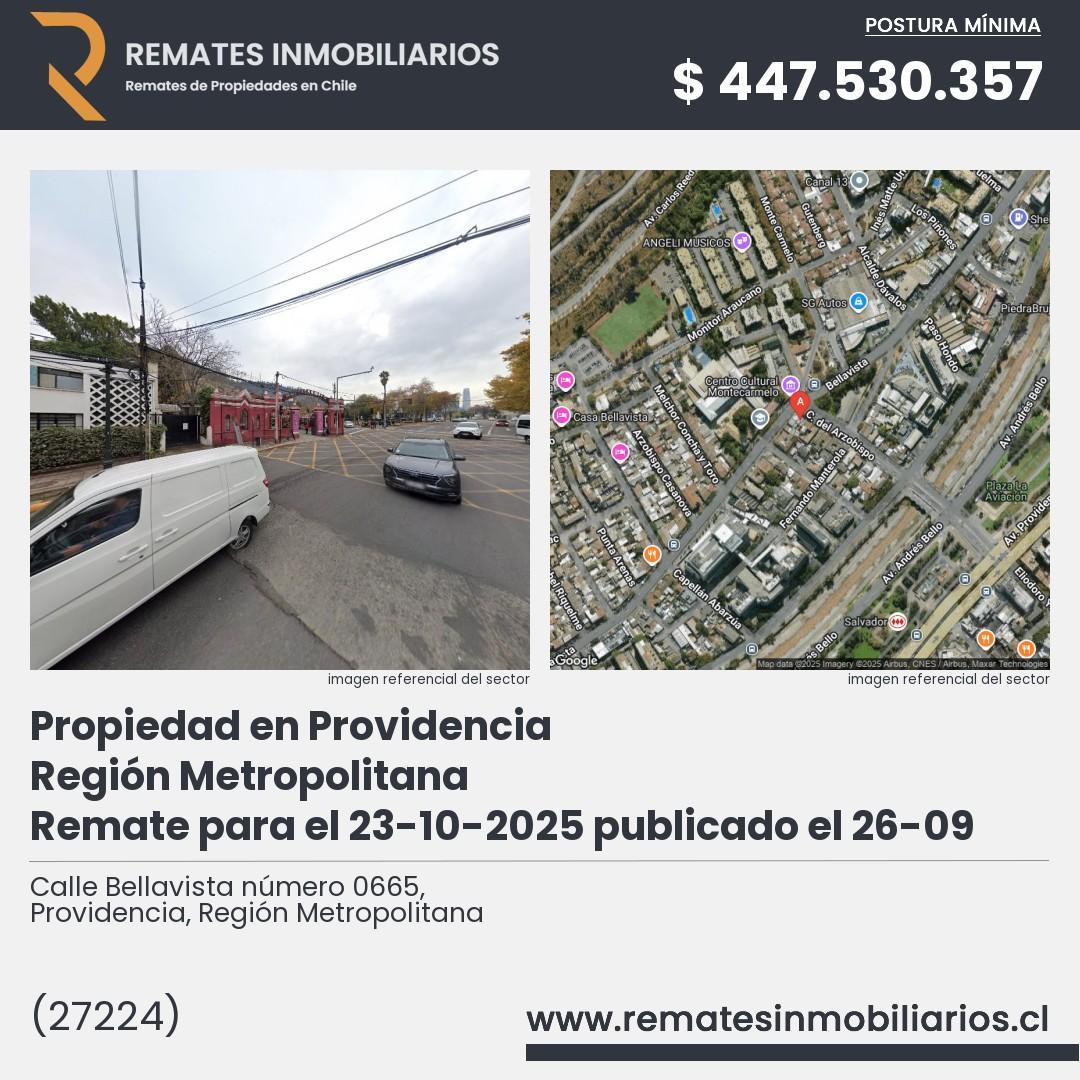 Imagen ficha Calle Bellavista número 0665, Providencia, Región Metropolitana