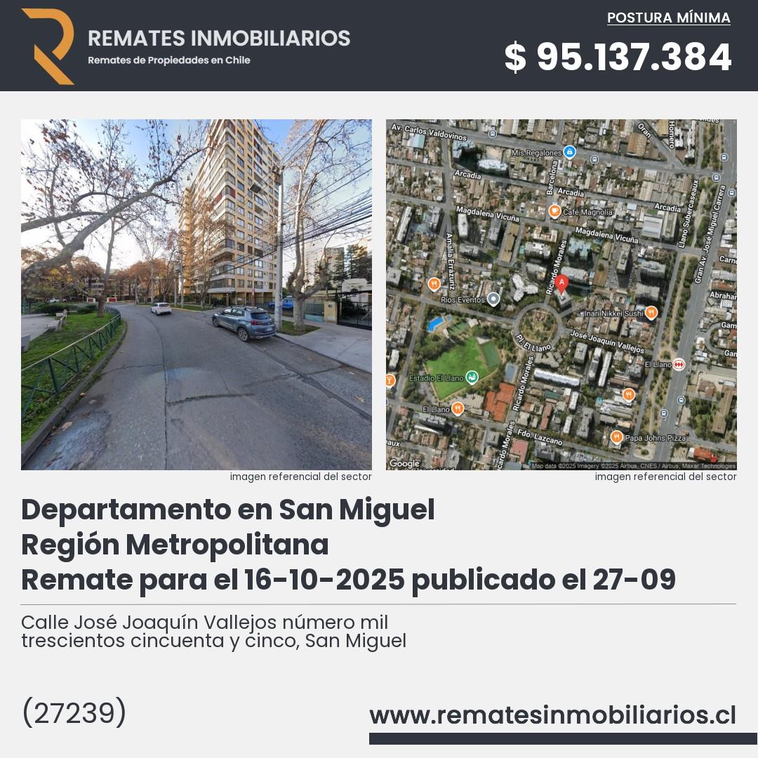 Imagen ficha Calle José Joaquín Vallejos número mil trescientos cincuenta y cinco, San Miguel