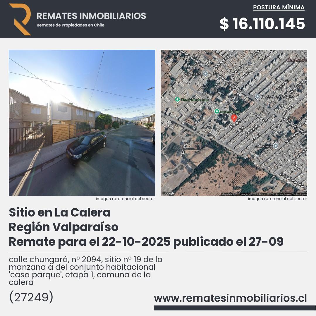 Imagen ficha calle chungará, nº 2094, sitio nº 19 de la manzana a del conjunto habitacional 