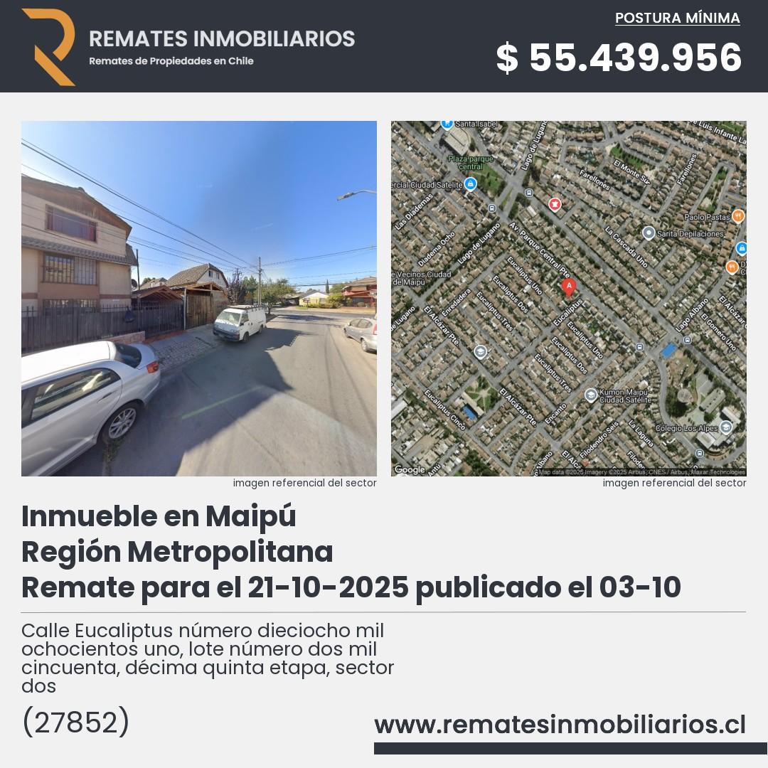 Imagen ficha Calle Eucaliptus número dieciocho mil ochocientos uno, lote número dos mil cincuenta, décima quinta etapa, sector dos