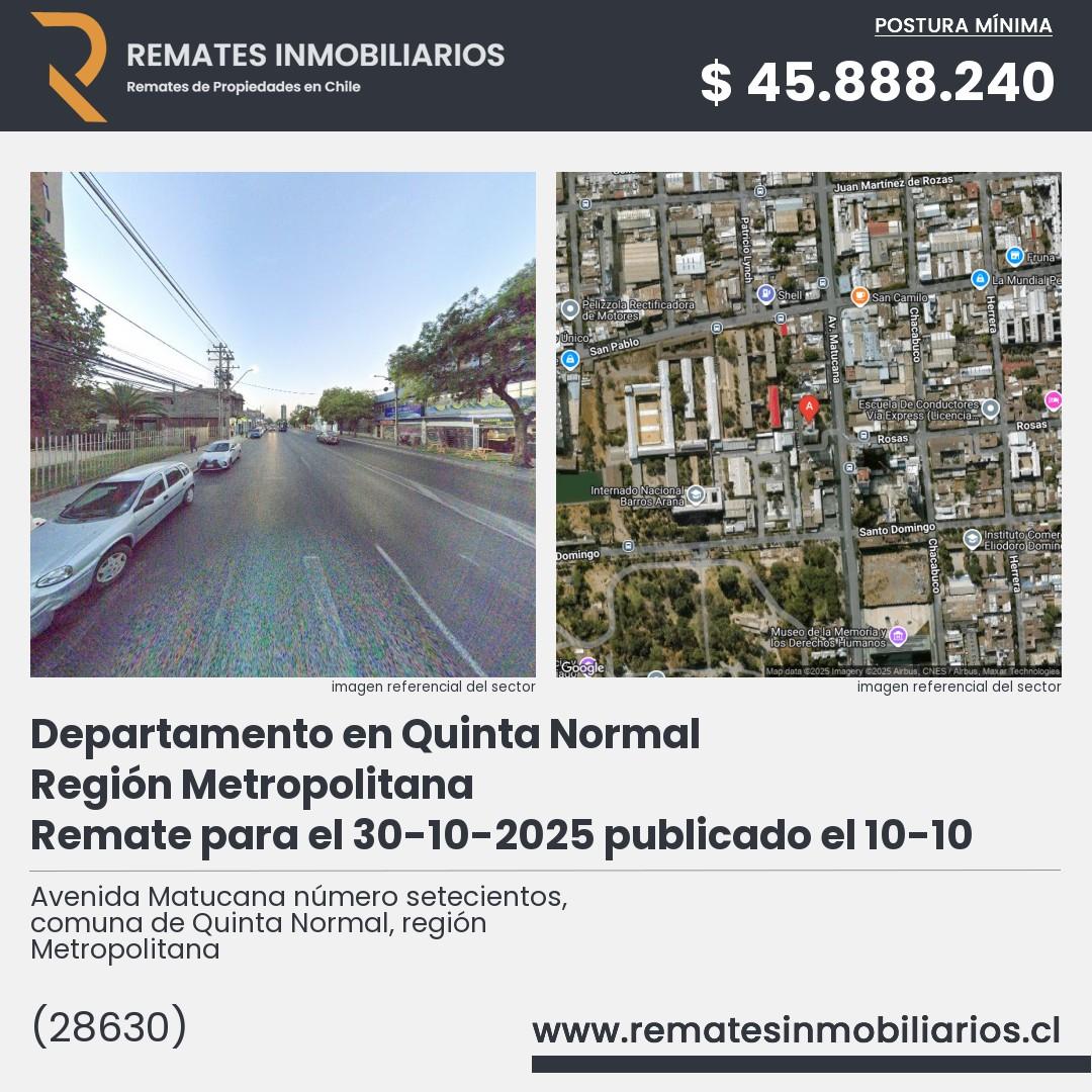 Imagen ficha Avenida Matucana número setecientos, comuna de Quinta Normal, región Metropolitana